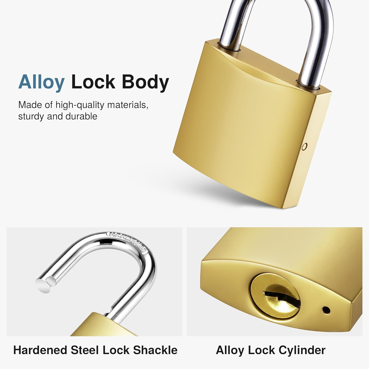 2 Pack Keyed Padlocks 33Mm Small Lock with Keys, 0.86 Inch Locker Lock for Backp