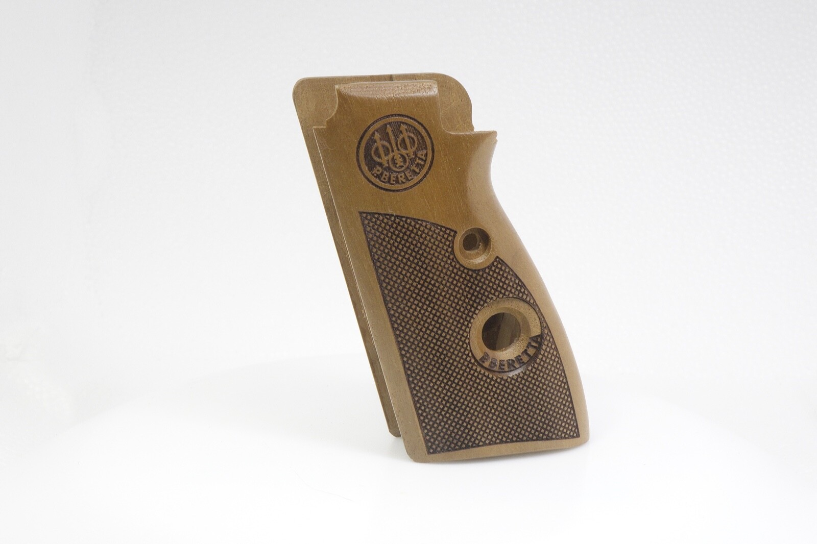 CUSTOM, HAND MADE WALNUT BERETTA MODEL 76 and 101-102  GRIPS "checkered & logo