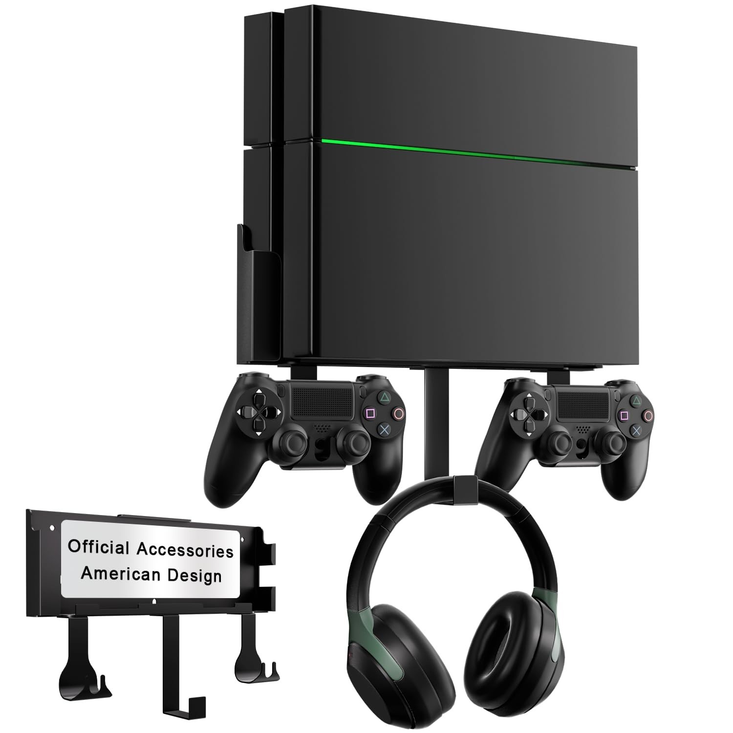 Wall Mount for PS4, Stealth Wall Mount for PS4  Old Model, with Detachable 2 ...
