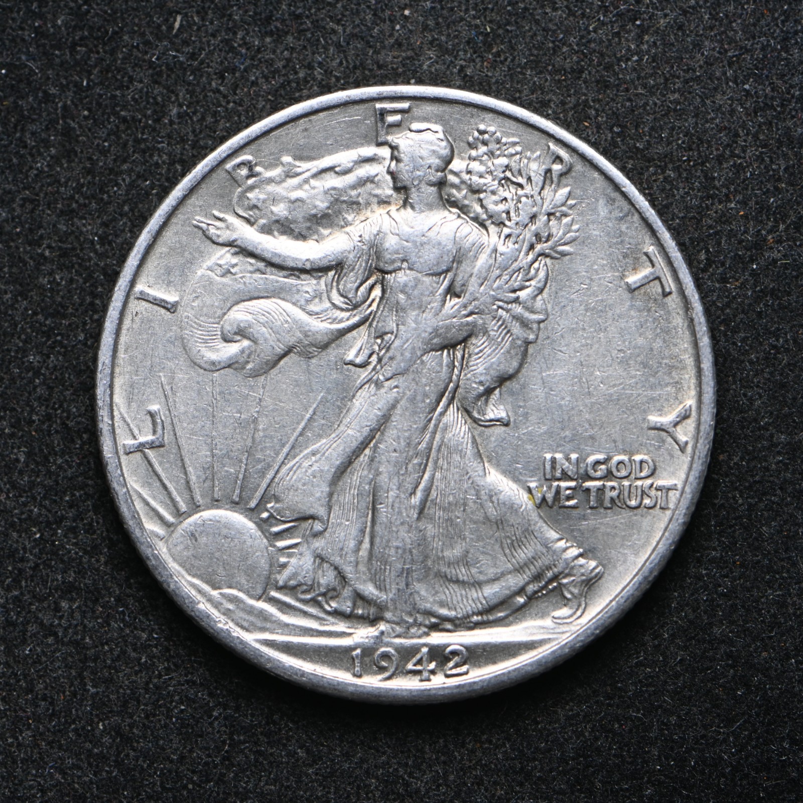 1942-S Walking Liberty Silver Half Dollar AU (cn16561)
