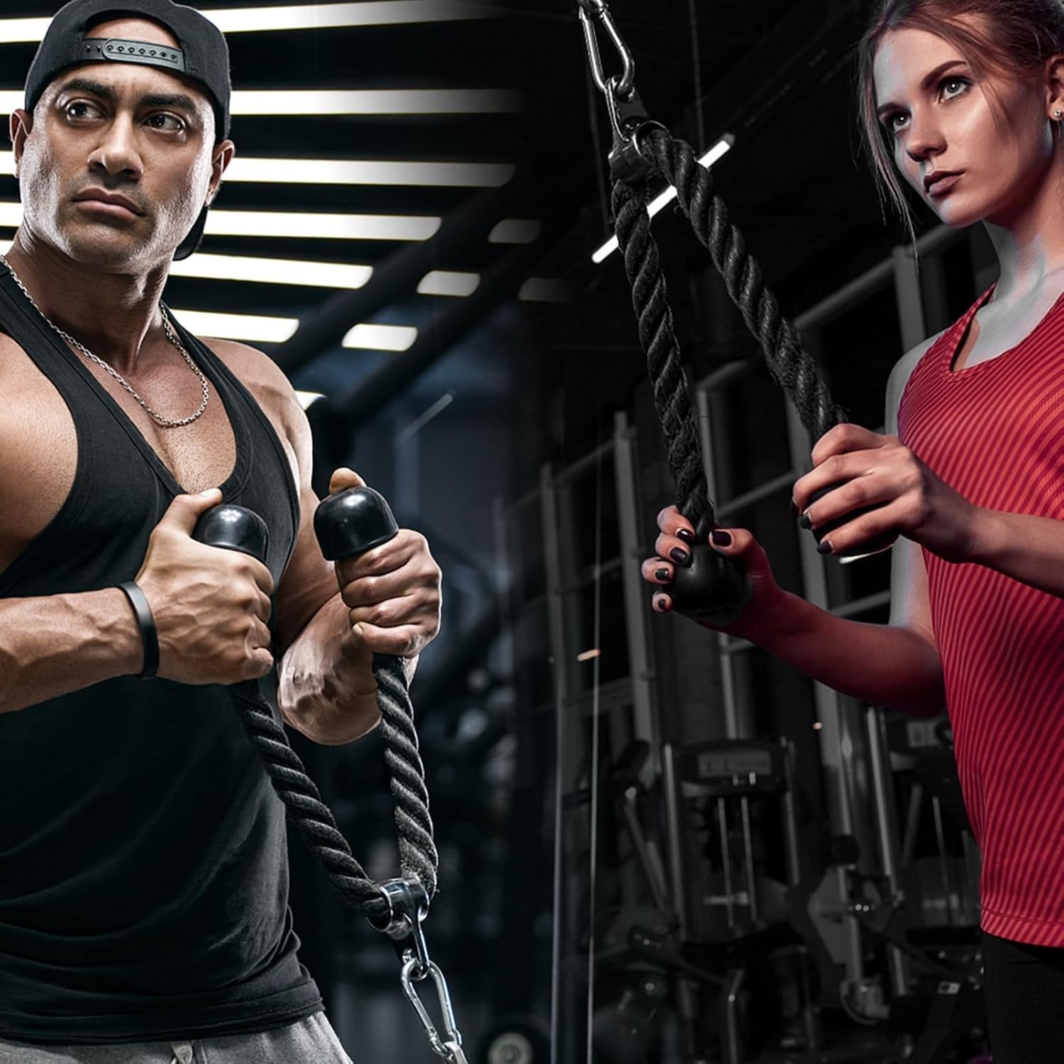 Portable Gym Cable Pulley Set with Adjustable Handle - Transform Your Workout