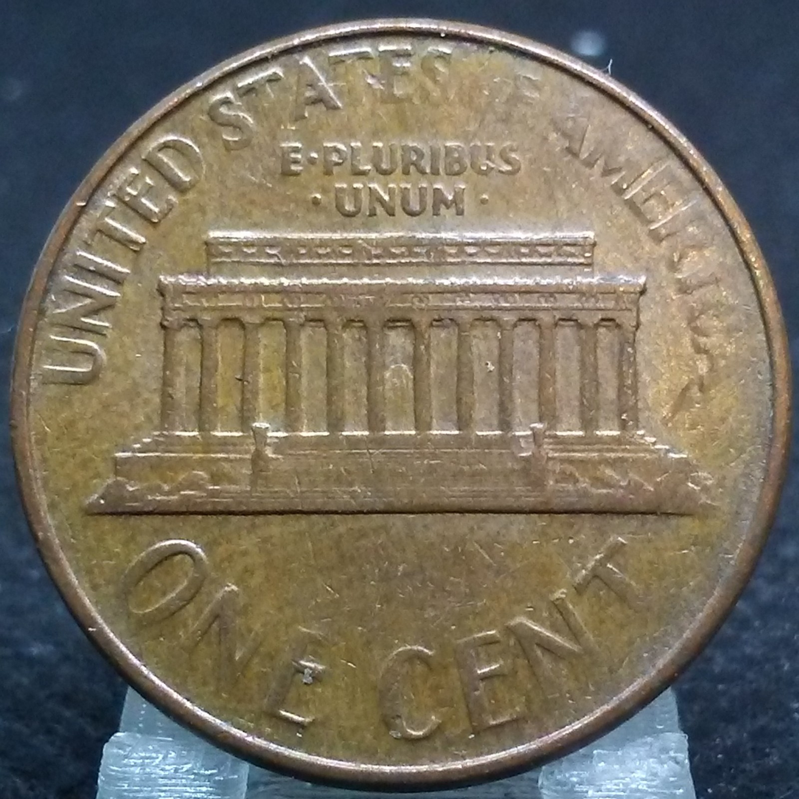 1962 D 1c Lincoln Cent Struck Thru grease