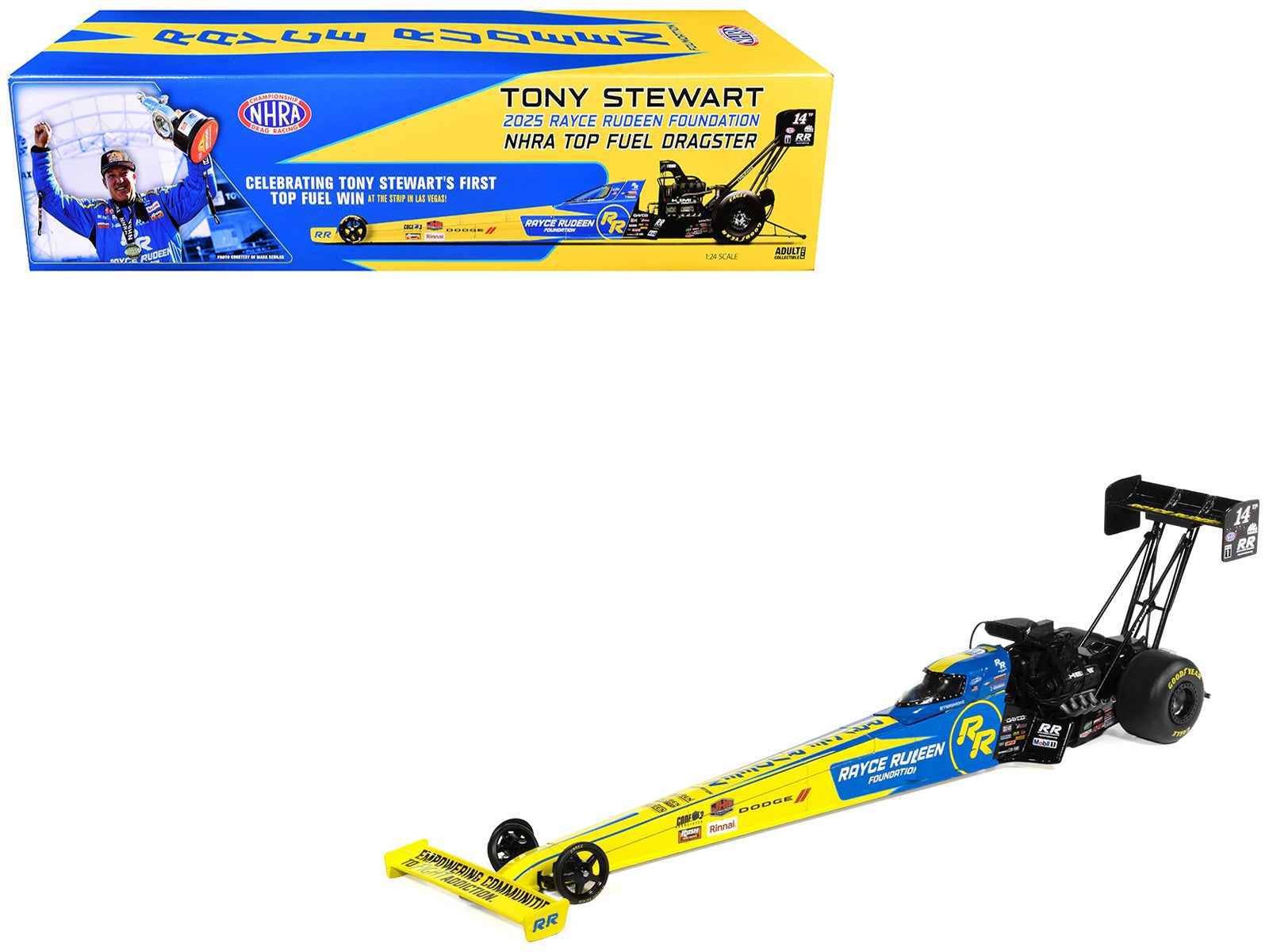 NHRA TFD (Top Fuel Dragster) #14TF Tony Stewart "Rayce Rudeen Foundation" Blue a