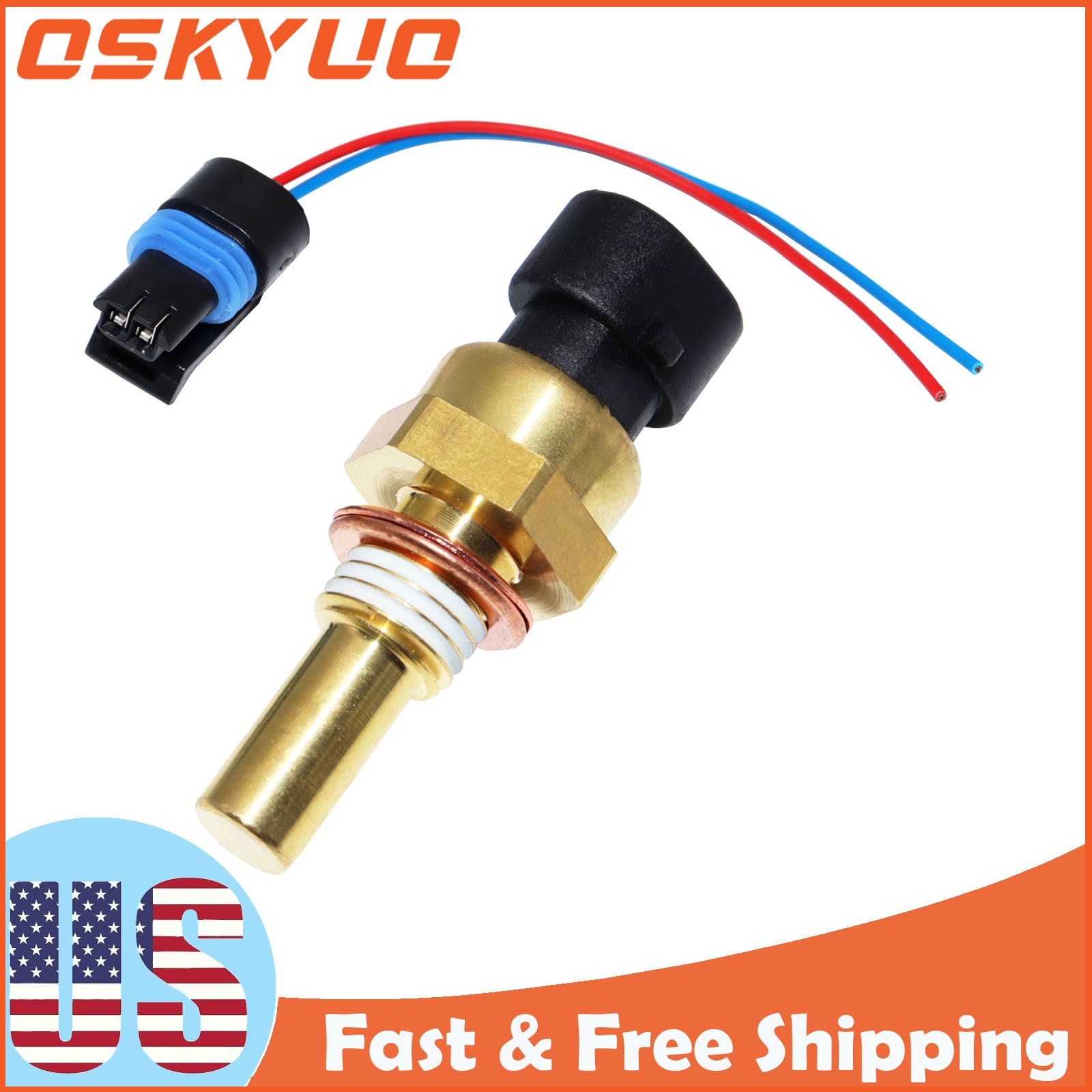 TX89 Coolant Temperature Sensor W/ Connector For Chevy Express 1500 2500 3500