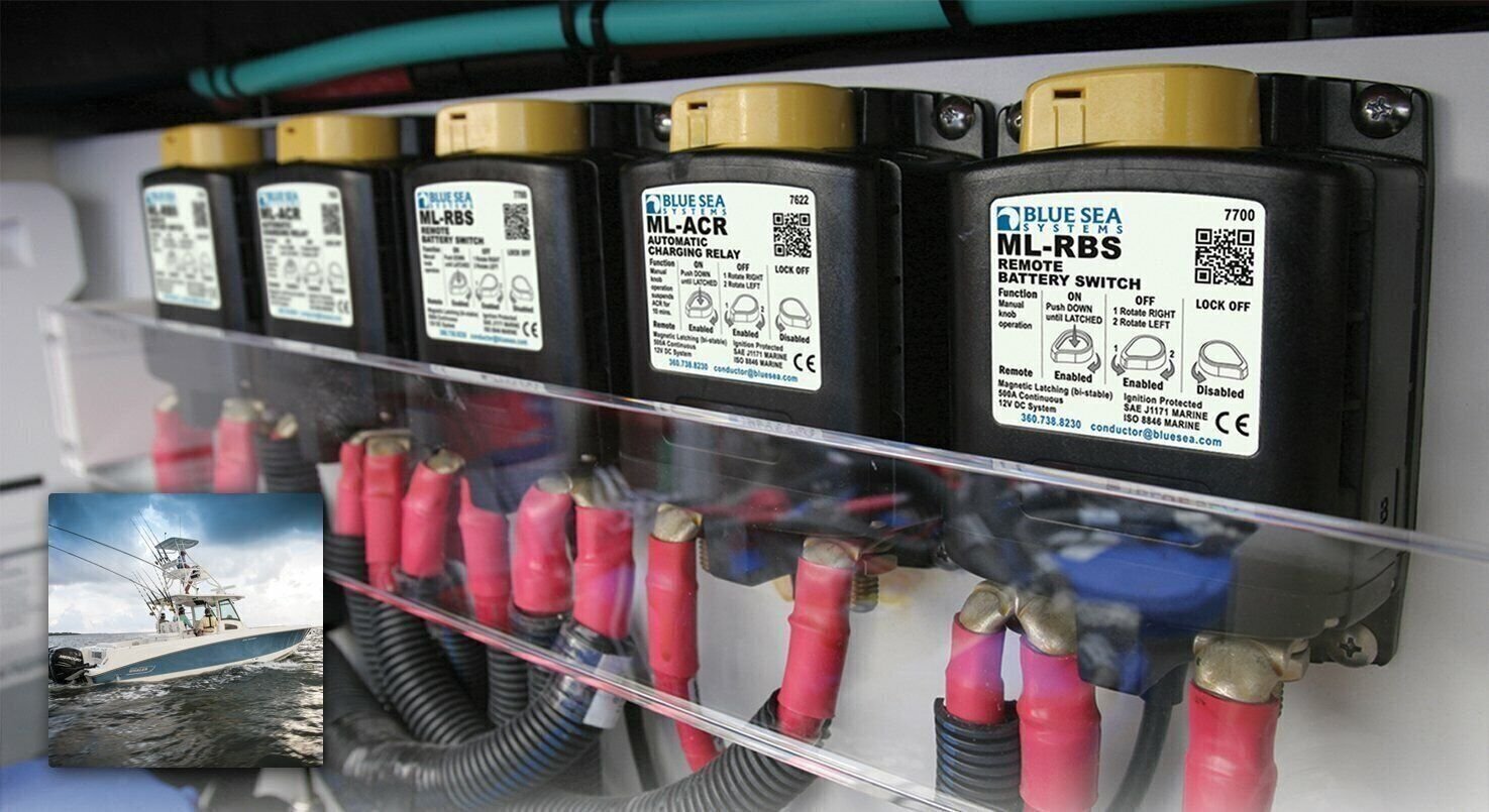 Blue Sea Systems ML-ACR 12V DC 500A Automatic Charging Relay with Manual Control