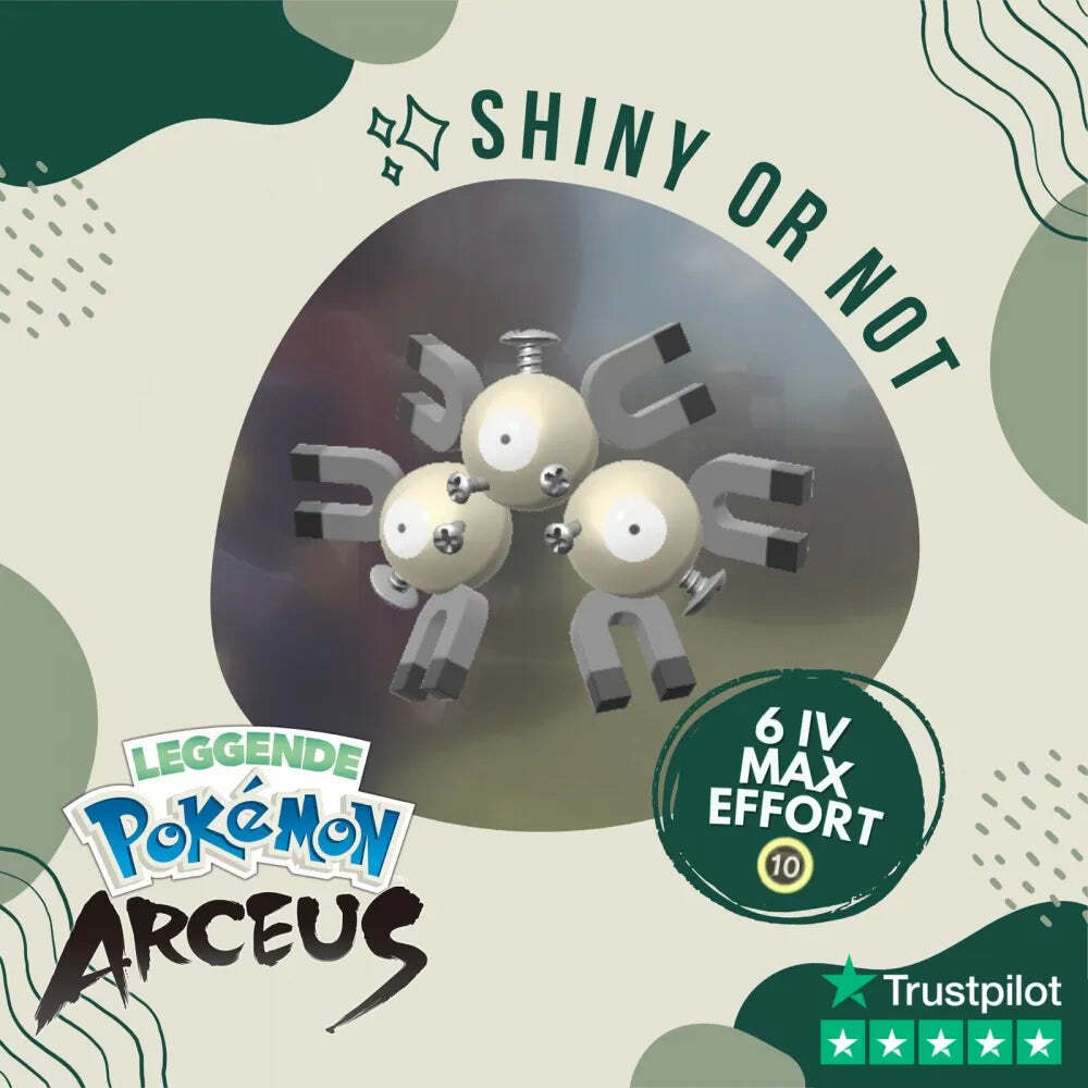 Magneton Shiny ✨ Legends Pokémon Arceus 6 IV Max Effort Alpha Leggende Custom