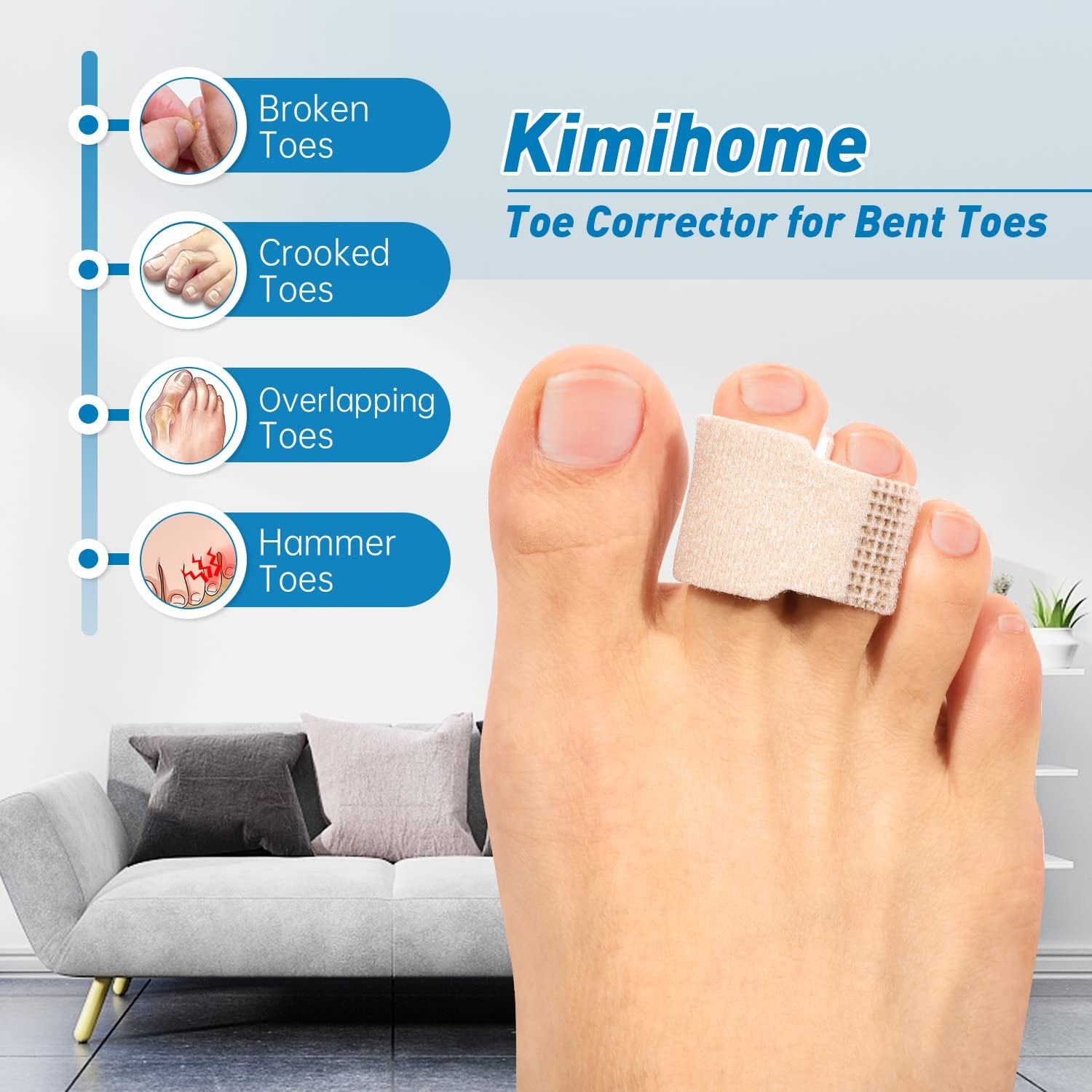 9 Packs Toe Splints and Corrector for Overlapping Toe, Bunion Corrector and S...