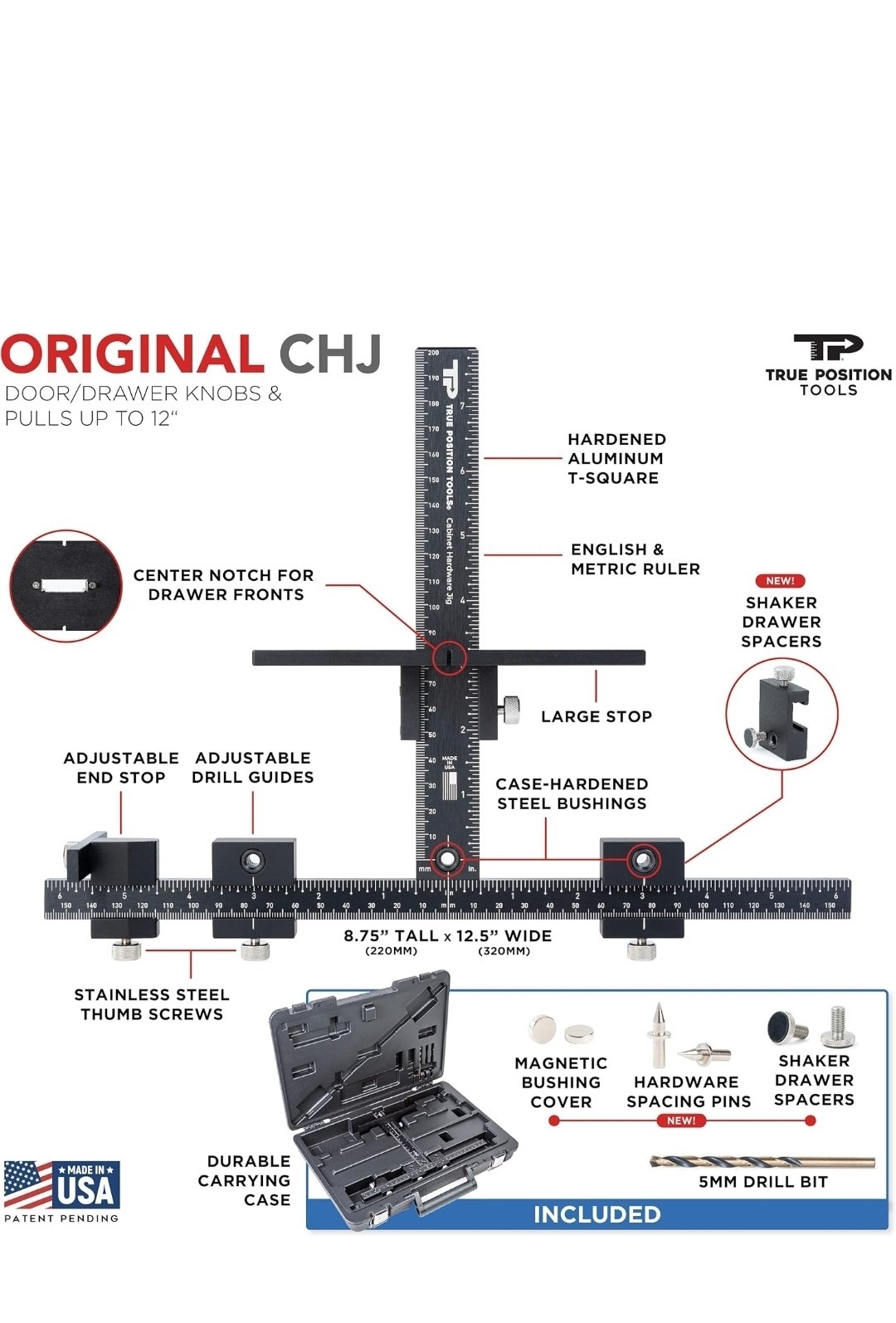 Cabinet Hardware Tool for Knobs and Pulls by True Position Tools