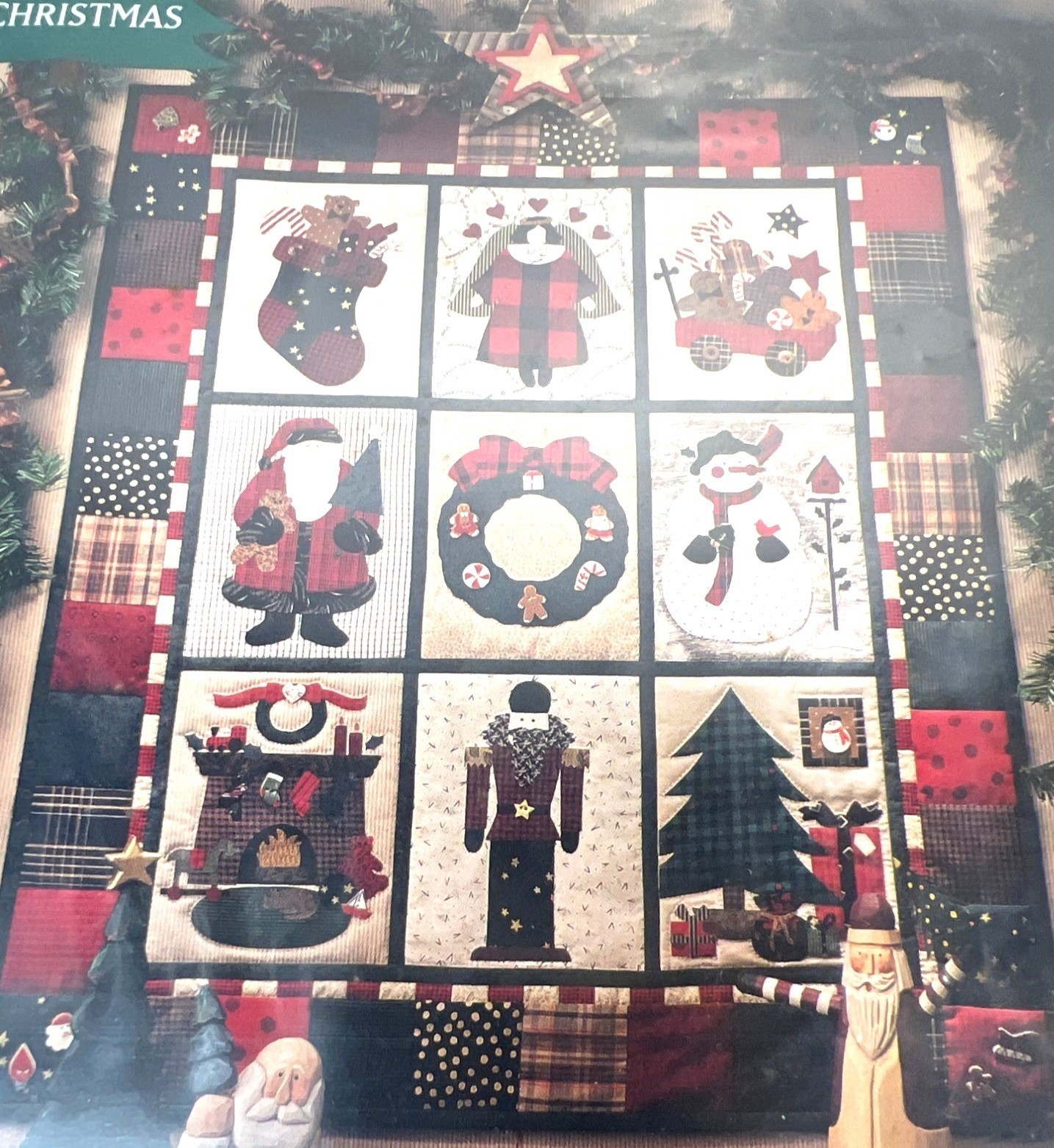 Debbie Mumm Visions Of Christmas Quilt Pattern 36" X 42" Festive Wall Hanging