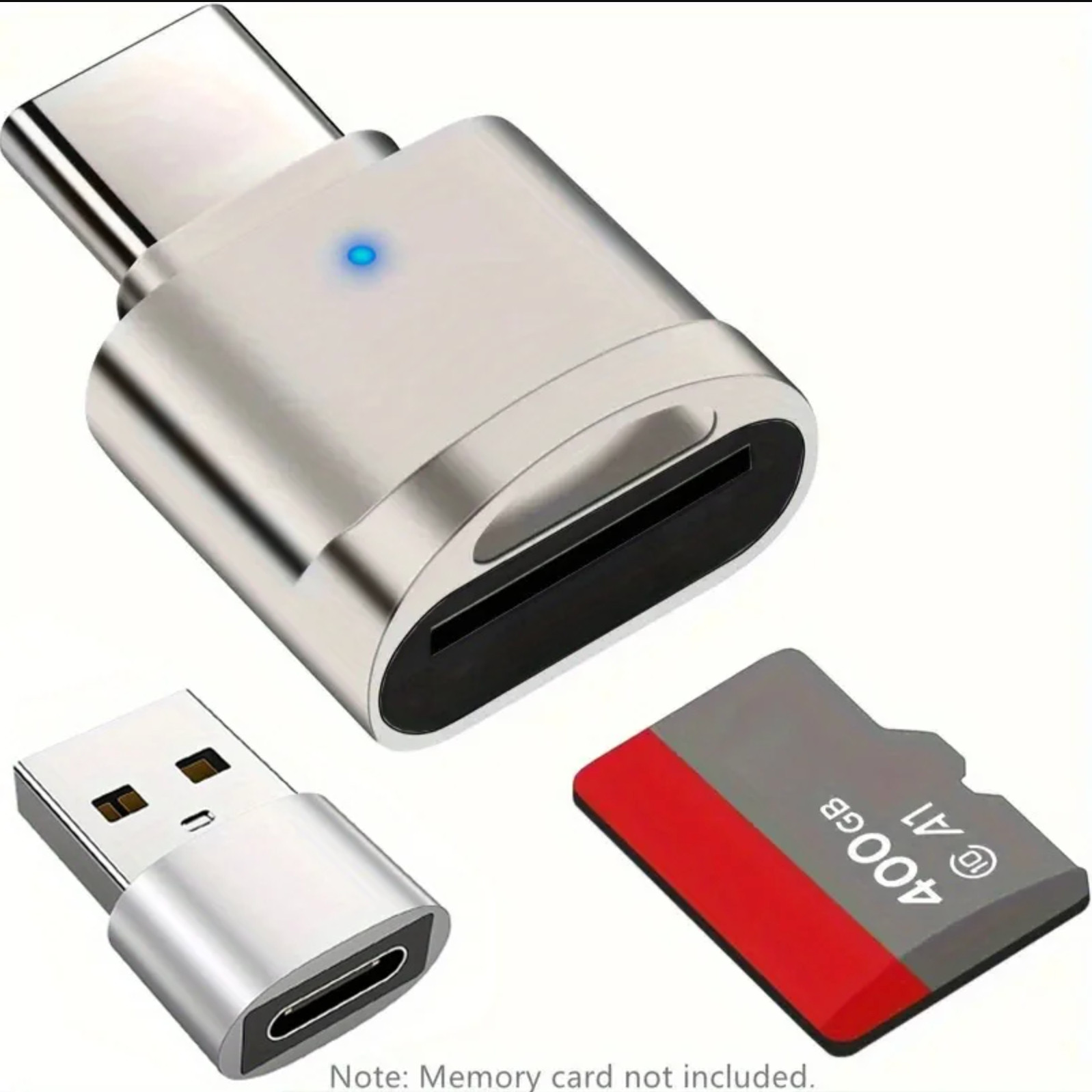 2-Pack Type C Micro SD Card Reader OTG USB C Adapter for iPhone 15/16Pro MacBook