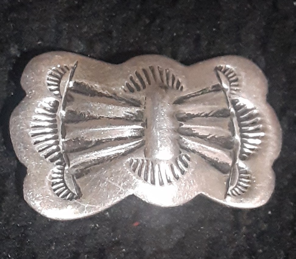 Navajo Sterling Silver Concho Butterfly Flat Loop Slide