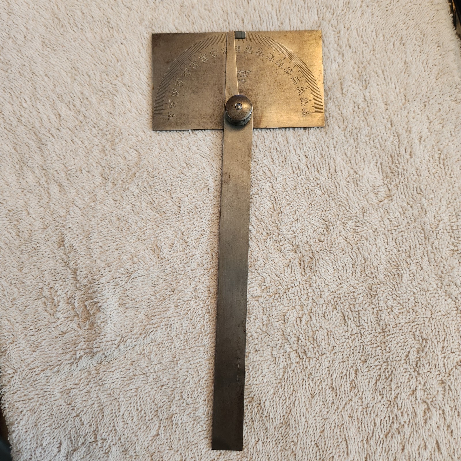 Vintage Lufkin Rule Co. No.891 Protractor Steel Finish  - used
