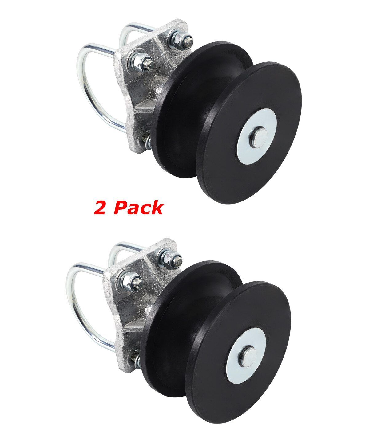 (2 Pack) 4" Round Post x 2 1/2" Round Gate Frame Premium Nylon Cantilever Roller