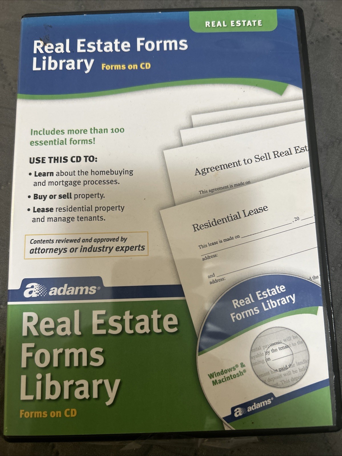 Adams Real Estate Forms Library Forms on CD SS502