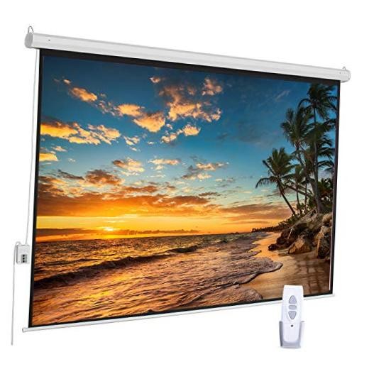 Auto Motorized Projector Screen w/Remote Control, 120 inch 4:3, Silver |