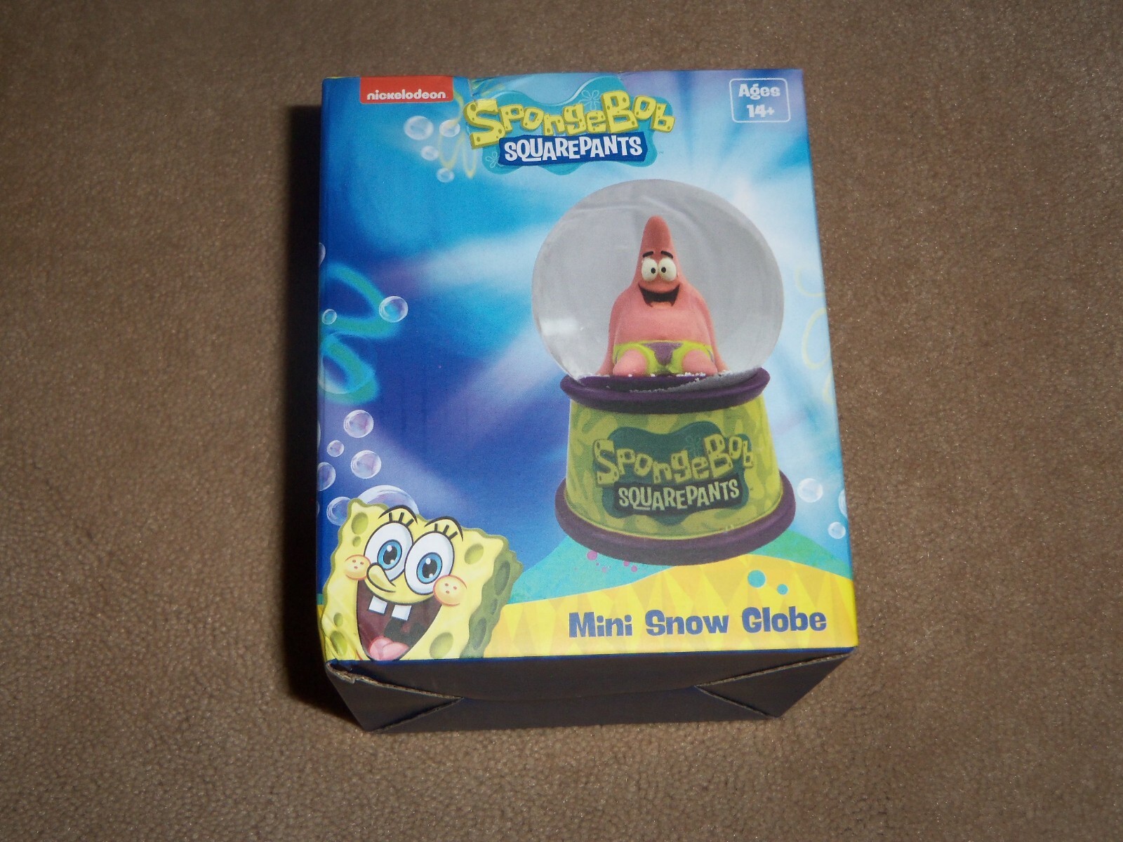 NEW, SPONGEBOB SQUAREPANTS PATRICK STAR MINI SNOW GLOBE IN BOX