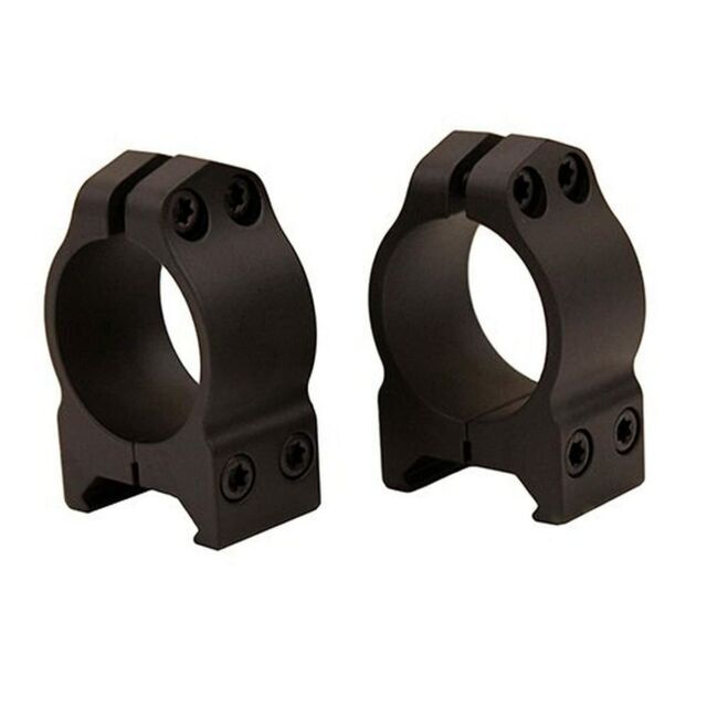 Warne 200M Maxima Fixed Ring Set 1" Diameter Low Steel Matte Black