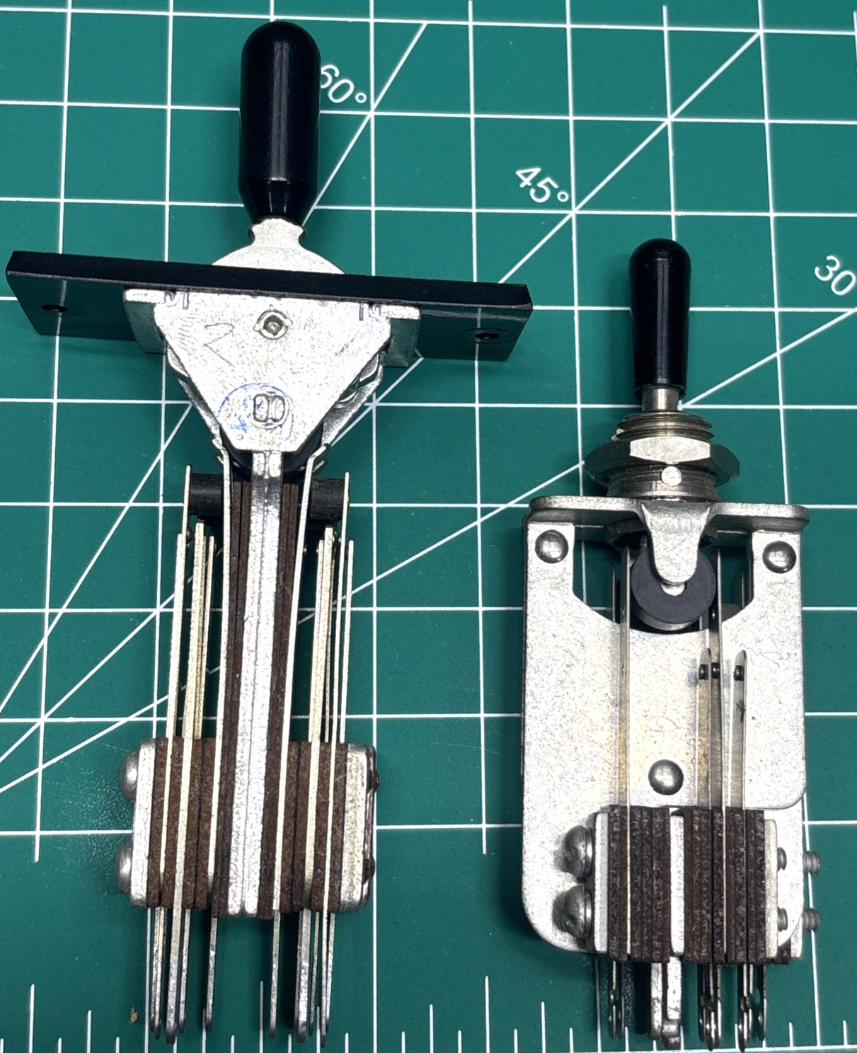 2- Switchcraft Switches, Momentary, Large Sw A260172, Sm Switch Unmarked, Unused