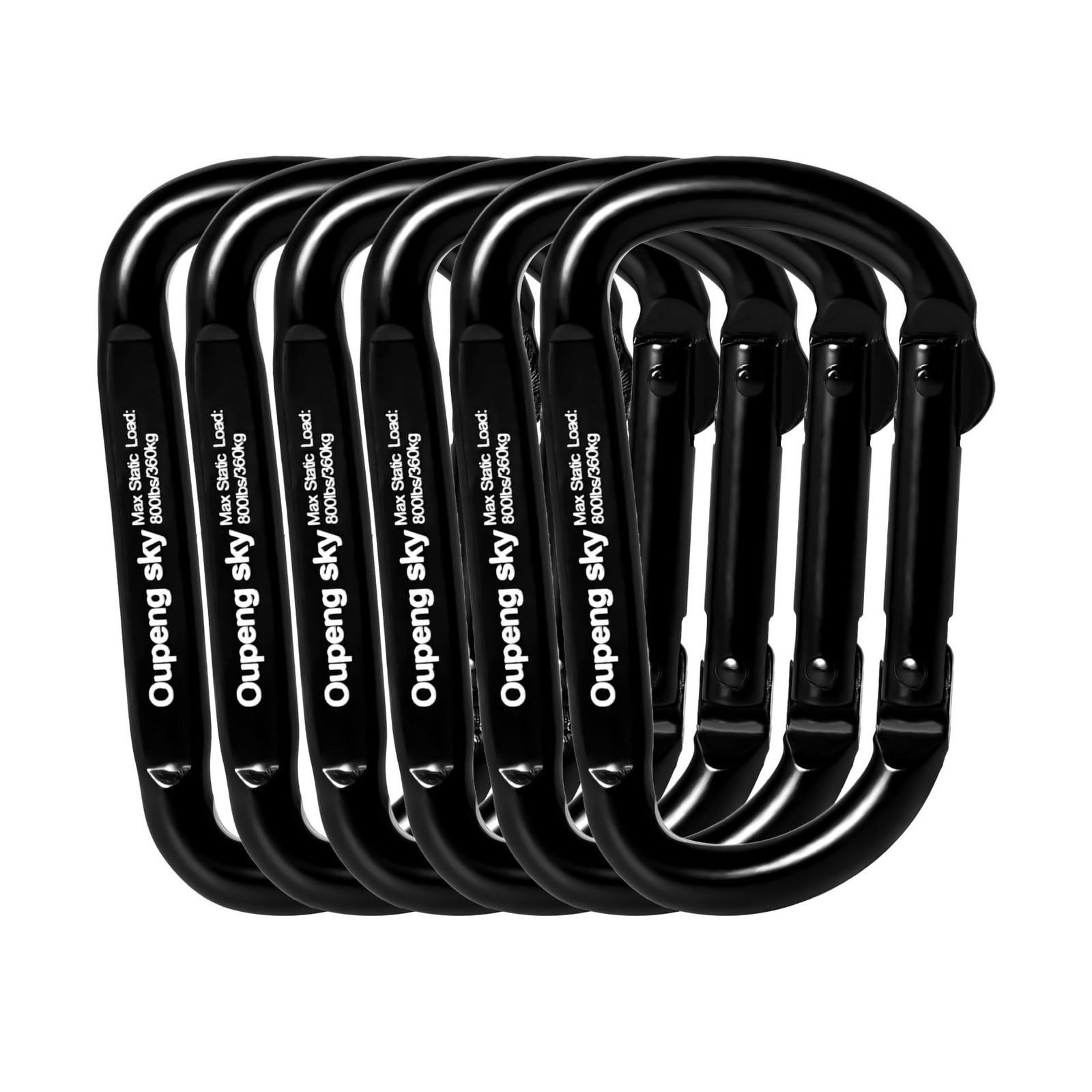Carabiner Clip - Heavy Duty Carabiners 800lbs-13KN (2922 lbs) Carabeaner D Ri...
