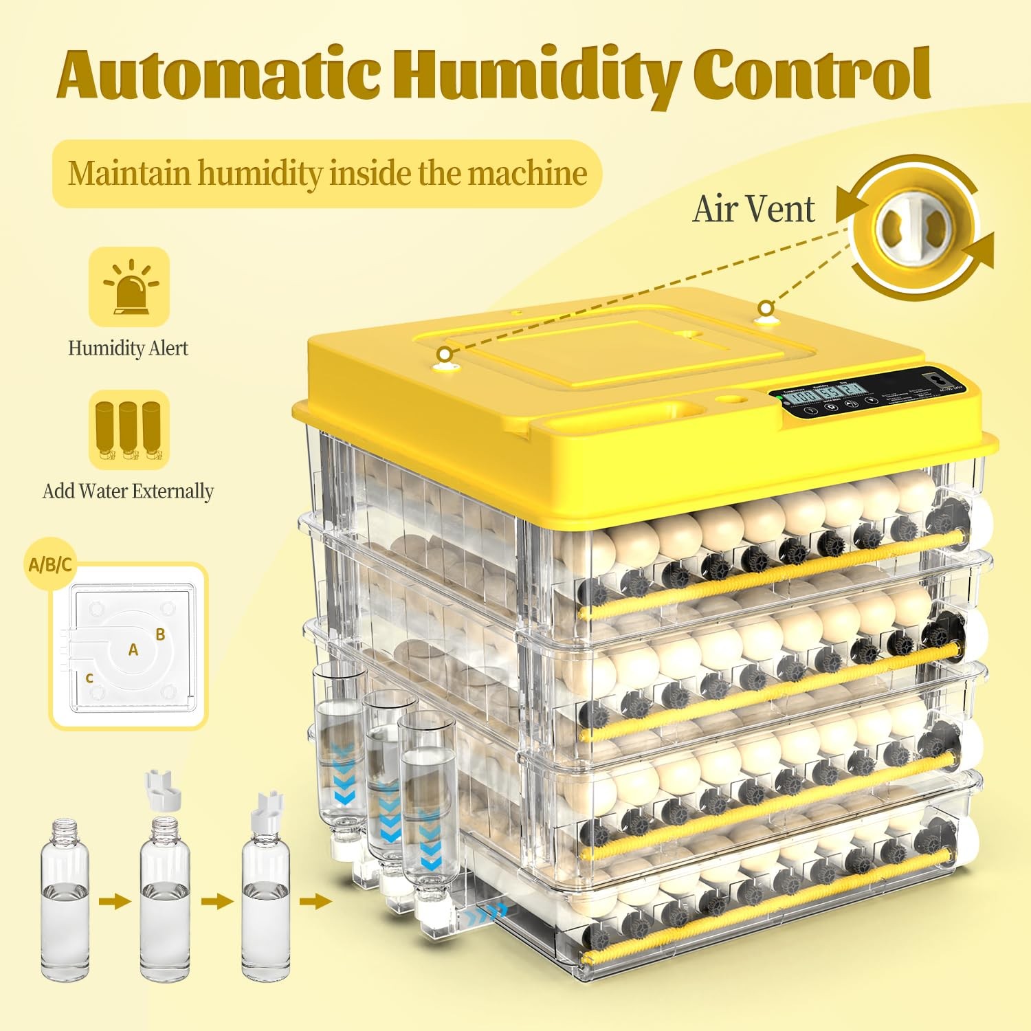 216 Egg Incubator for Hatching Eggs Fully Automatic Egg Incubator 216-eggs-A