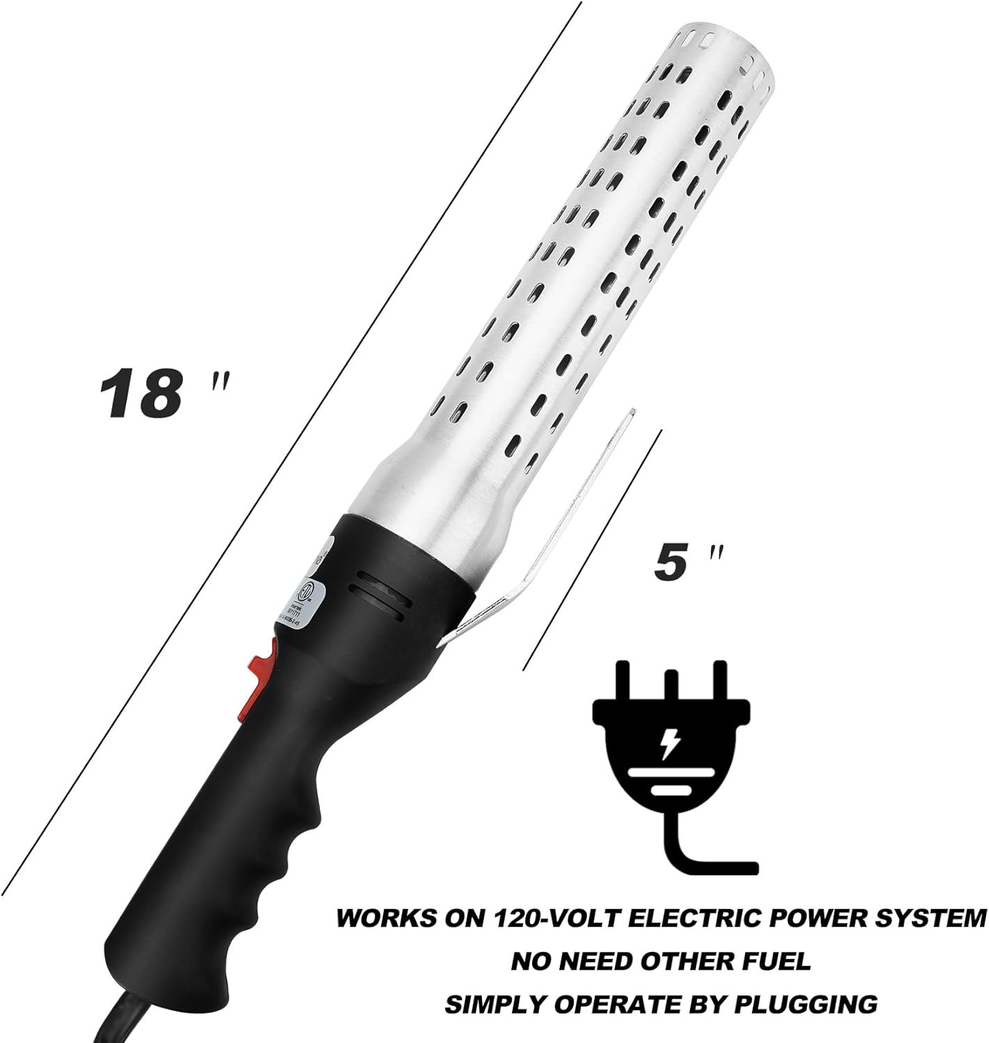 Electric Charcoal Fire Starter with Blower - Quick BBQ Grill & Fireplace Tool
