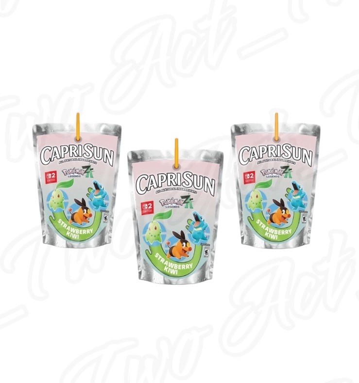 Lot of 3 Nintendo Switch 2 Pokemon Z-A Legends Capri Sun Pouches 6oz Each NEW