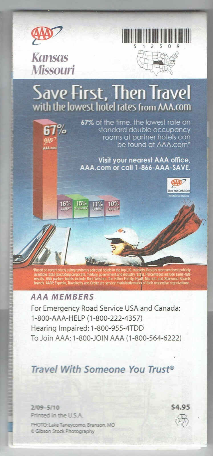 2009 AAA Map Kansas Missouri