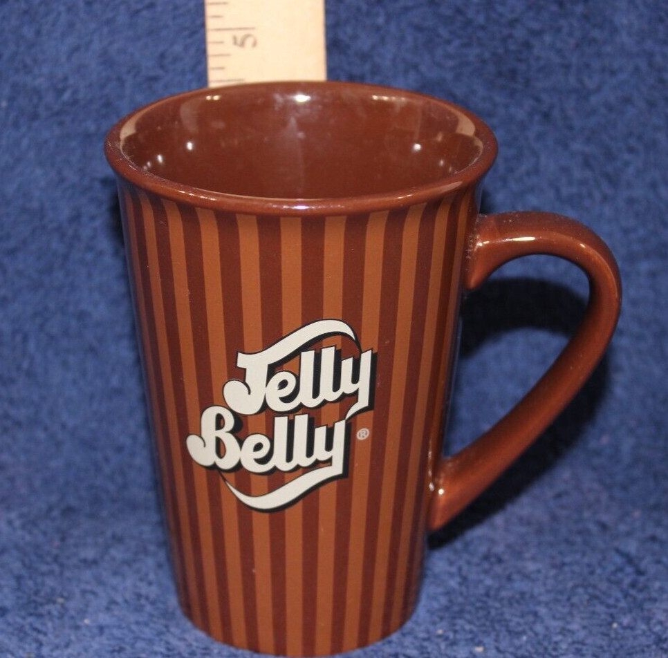 Jelly Belly Brown Striped Coffee Mug