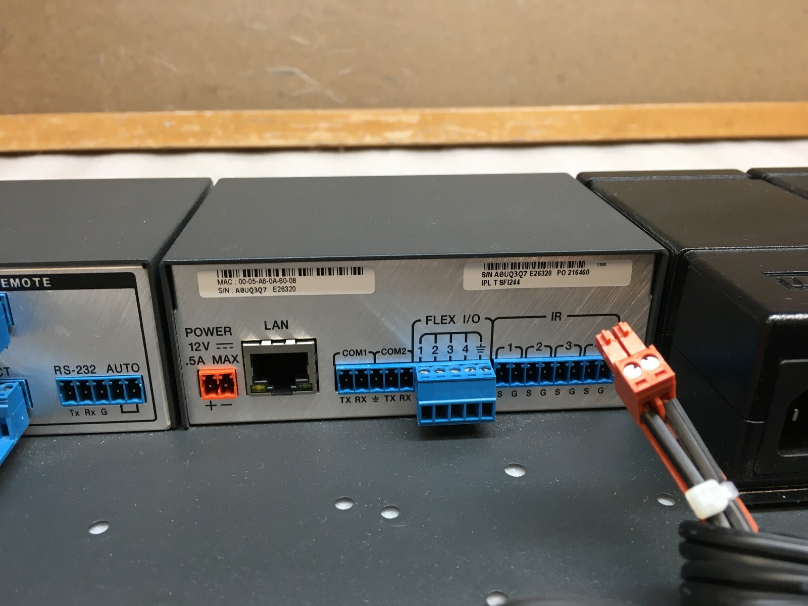 Extron SW4 HDMI Switcher & Extron IPL T SFI244 IP Processor w/ Adapters & Rack