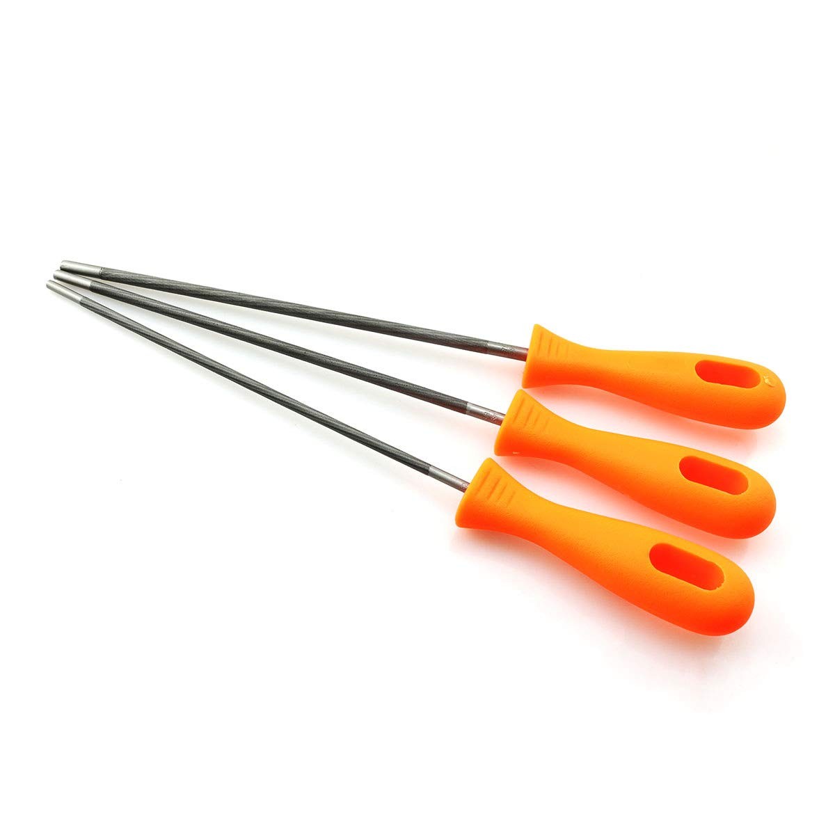 3pcs Chainsaw Chain Sharpening File Set Chainsaw Files Sharpener with Plastic...