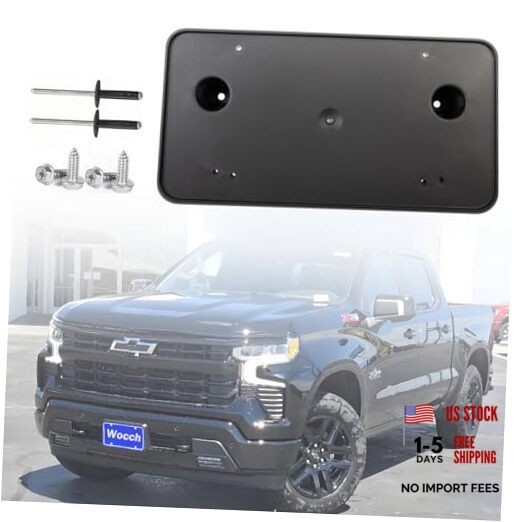 Front License Plate Frame for 2022 2023 2024 for 22-26 Silverado 1500 Type 1