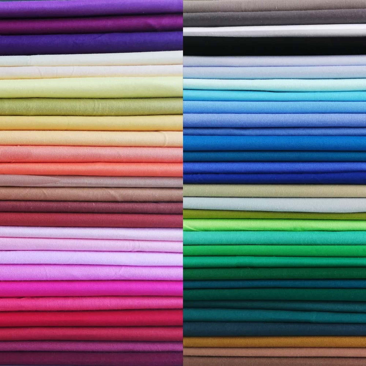 50pcs 8 x 8 inches Multicolor Cotton Fabric Bundle Squares for Quilting Sewin...