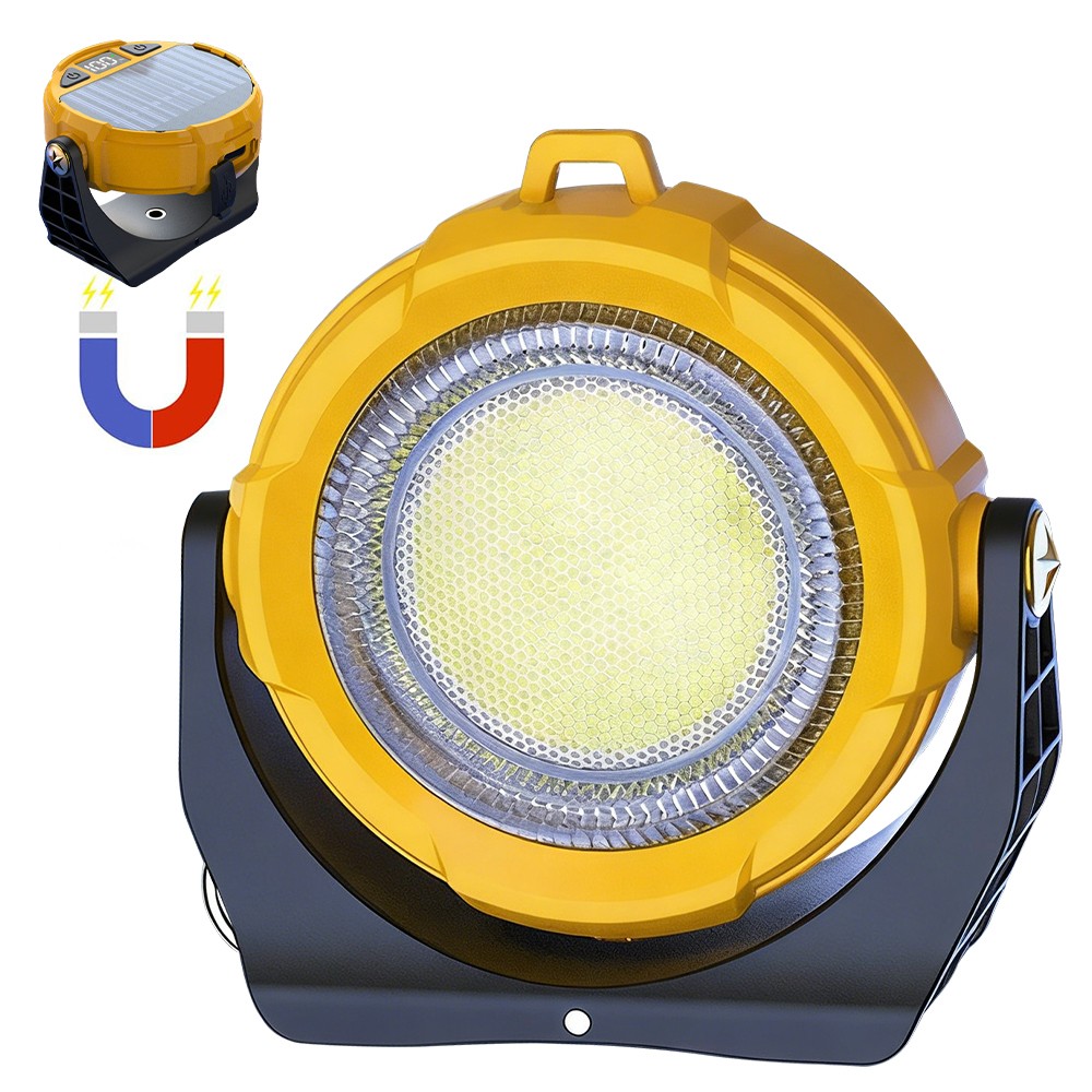 Portable LED Solar Work Light USB Rechargeable Emergency Worklight Security Lamp