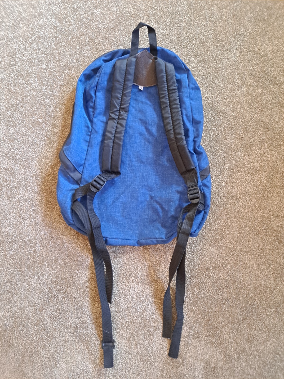 Stansport Backpack Canvas Blue School Book Bag