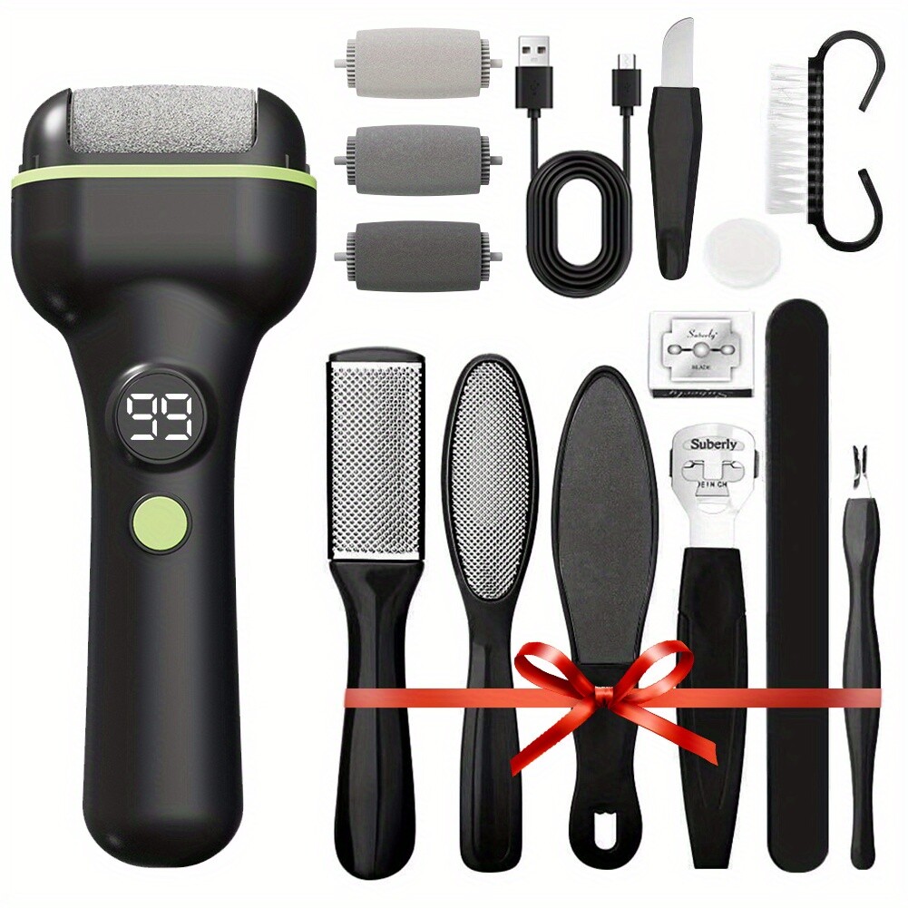 Electric Callus Remover for Feet - Rechargeable Pedicure Set New Year Gift