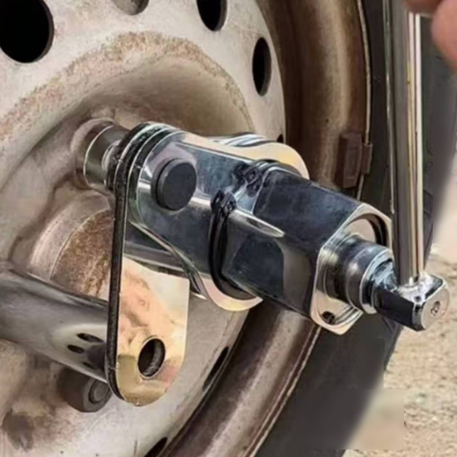Wheel Wrench with Socket Adapters Portable Tire Changing Tool Compact for