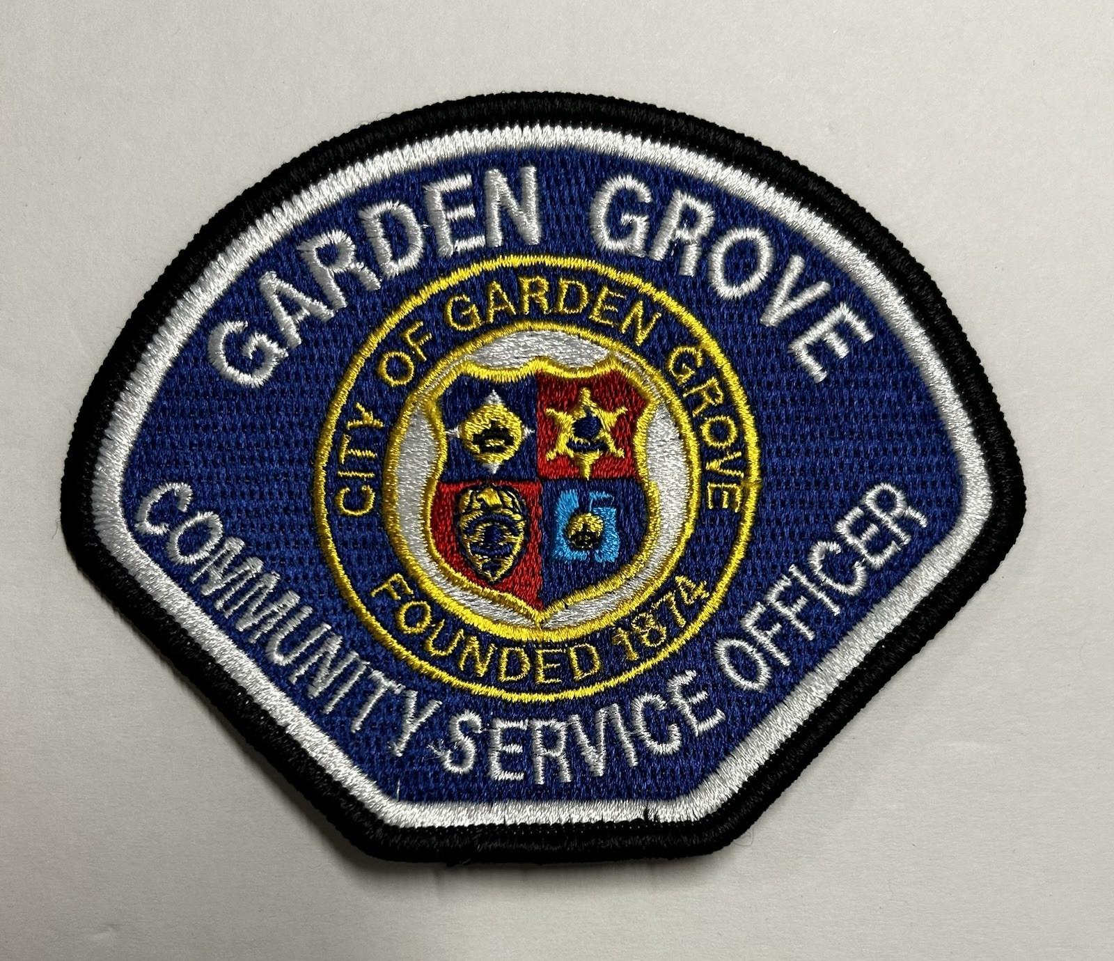 CALIFORNIA GARDEN GROVE POLICE COMMUNITY SERVICE OFFICER PATCH ORANGE CO#PDD8/63