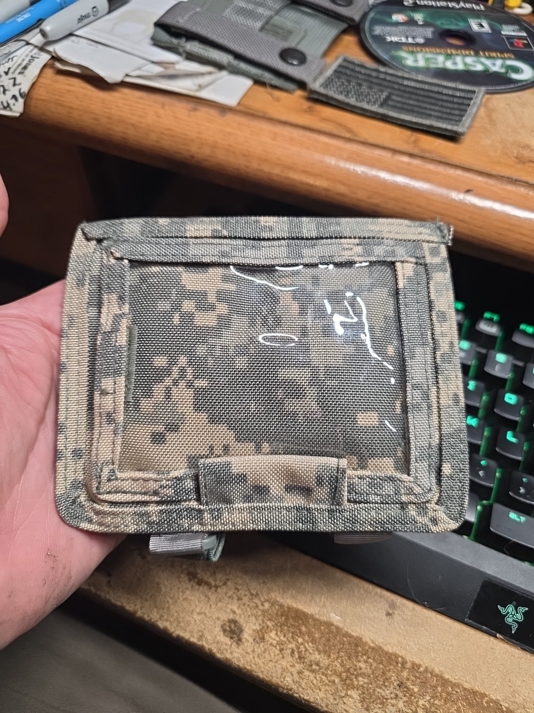 ACU Digital ARMBAND ID / BADGE HOLDER EUC Military Style