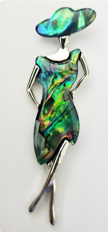 ABALONE LADY DIVA Handcrafted Magnetic Needle Minder by Canvas Bling
