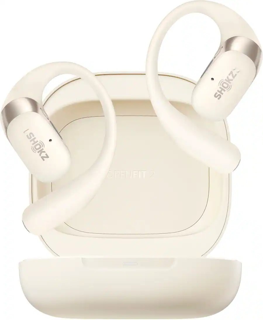 ✅ SEALED: Shokz OpenFit 2 Earbuds Open-Ear Design · True Wireless · Beige ✅