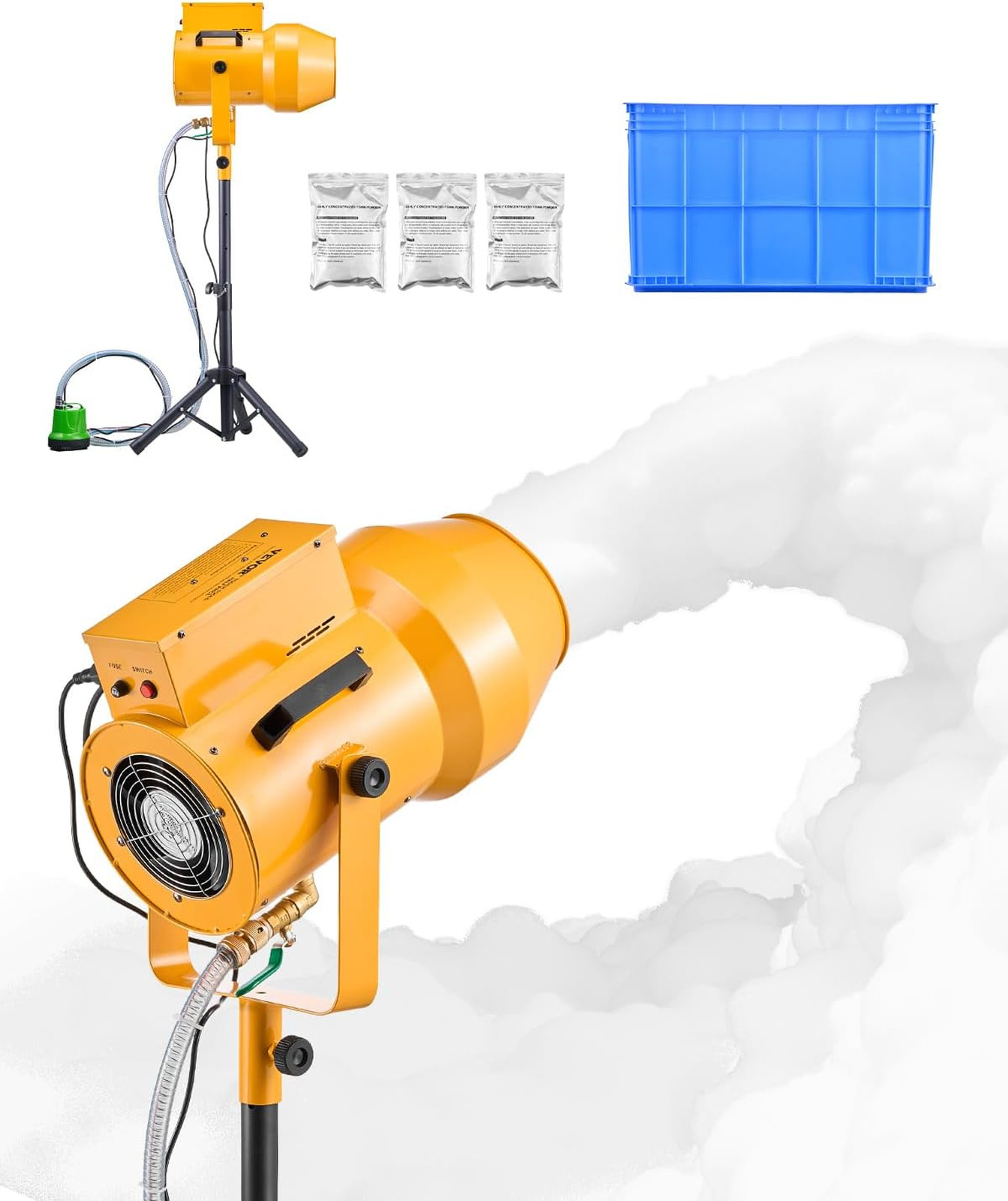 Foam Machine 1200 Watt Party Foam Cannon with Foam Powder and Water Tank Outdoor