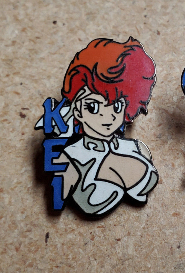 Vintage DIRTY PAIR Kei- Japanese Anime 1.375" Cloisonne Pin (ANIME-DP-Keii)
