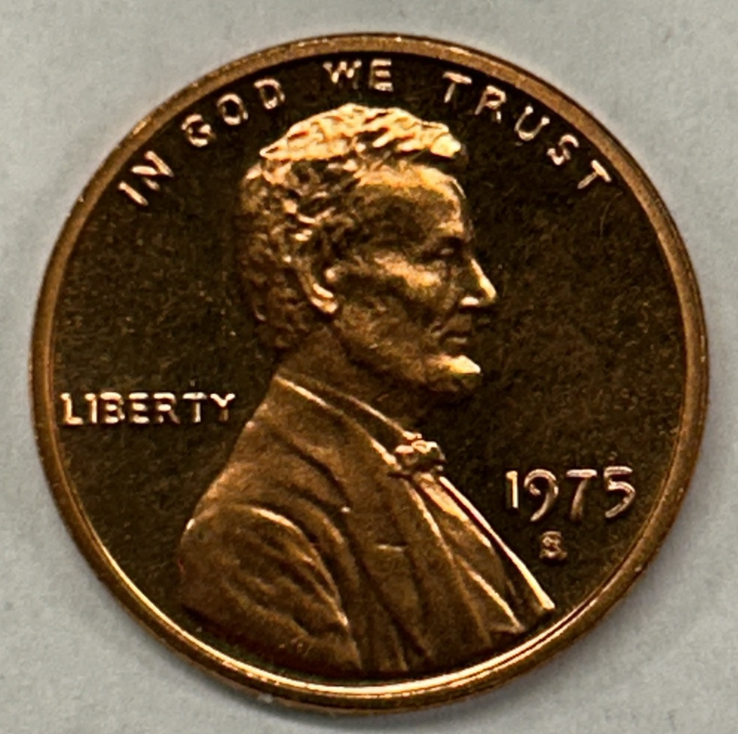 1975 S Proof Lincoln Cent From Proof Set With Free Shipping