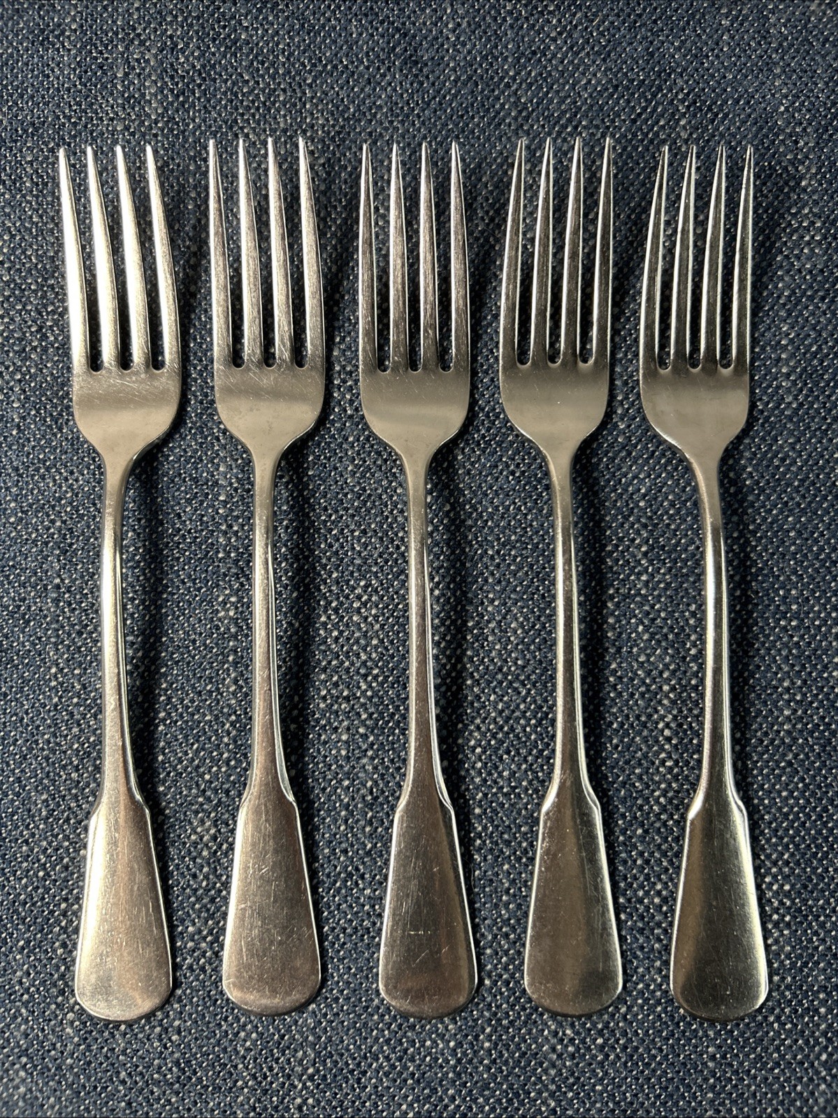 Set of 5 Sears Traditions Independence Stainless Silverware 7 1/4” Dinner Forks