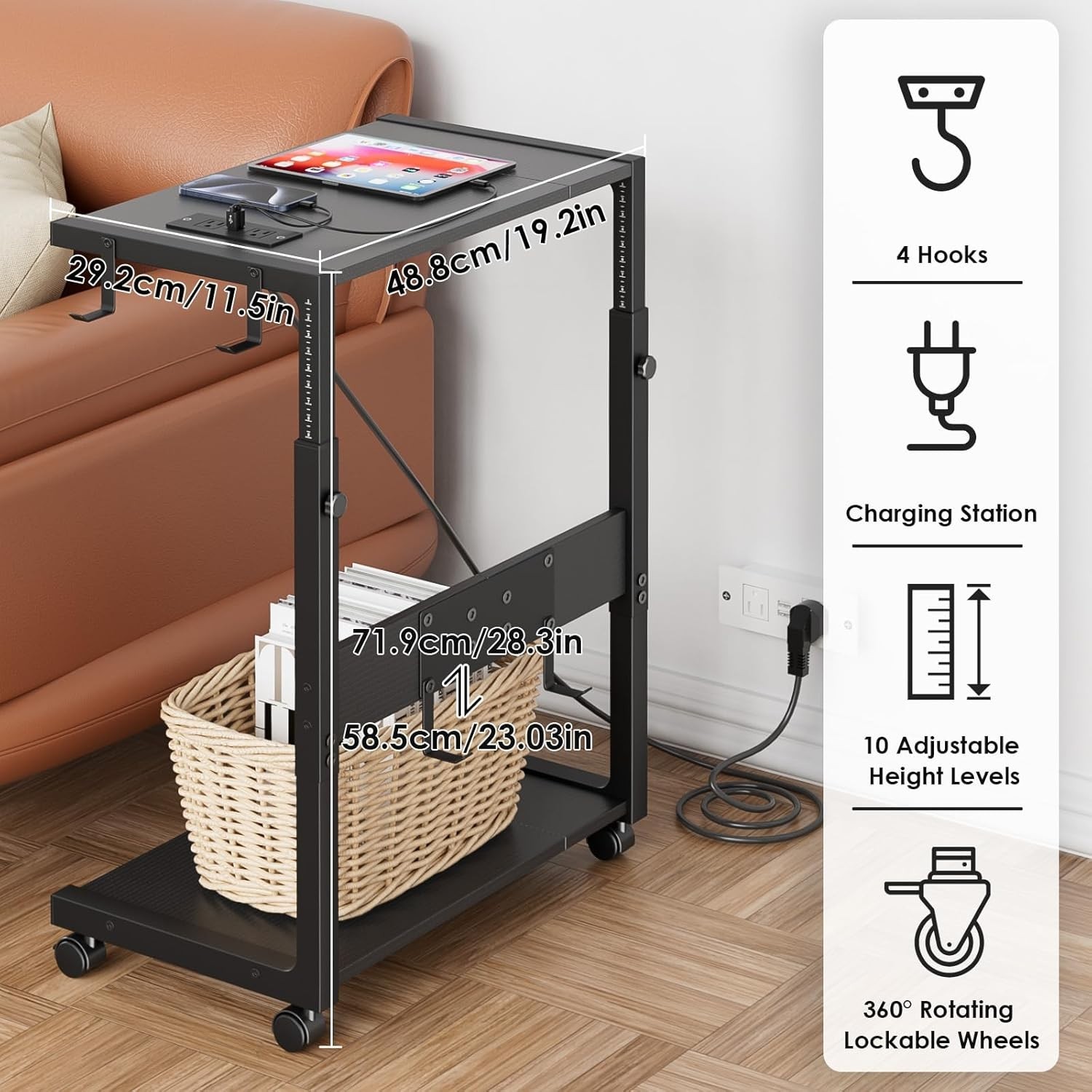 Office Computer Tower Shelf - Adjustable Height