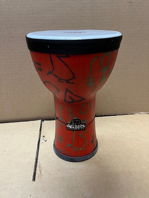Nino Percussion NINO-EMDJ-PS 6" Elements Mini Synthetic Djembe, Pharaoh's Script