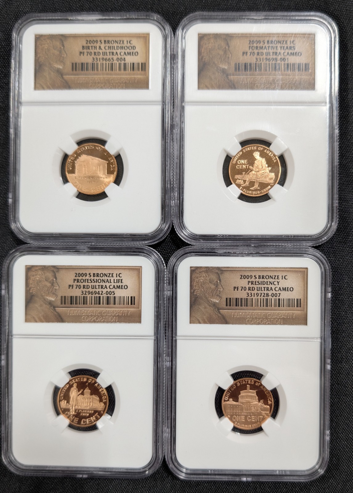 2009 S Lincoln Cent BRONZE Bicentennial Set PF70 RD ULTRA CAMEO FREE SHIPPING