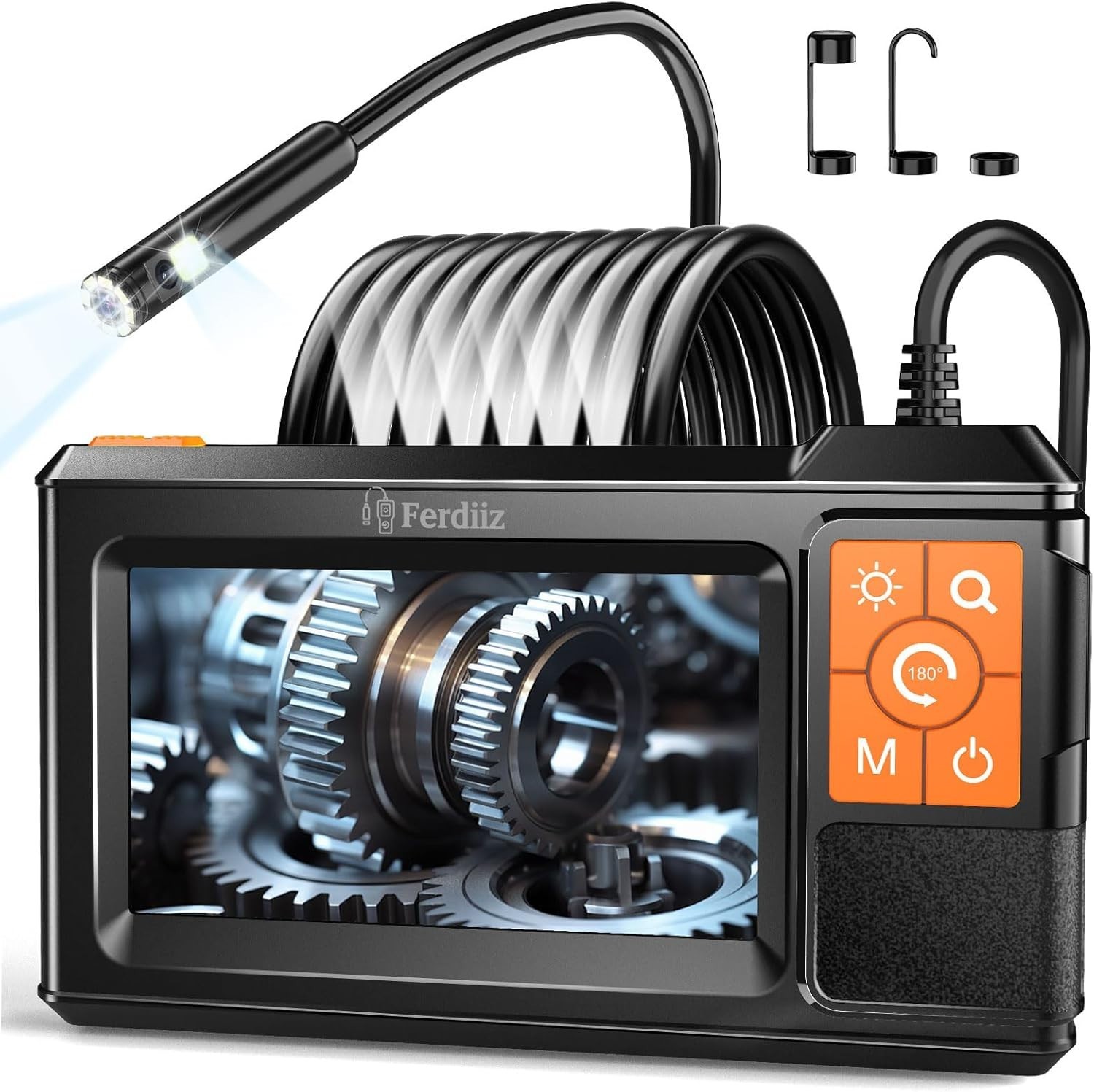 1920P HD Endoscope with 16.4ft Cable & LED Lights - Waterproof Inspection Tool
