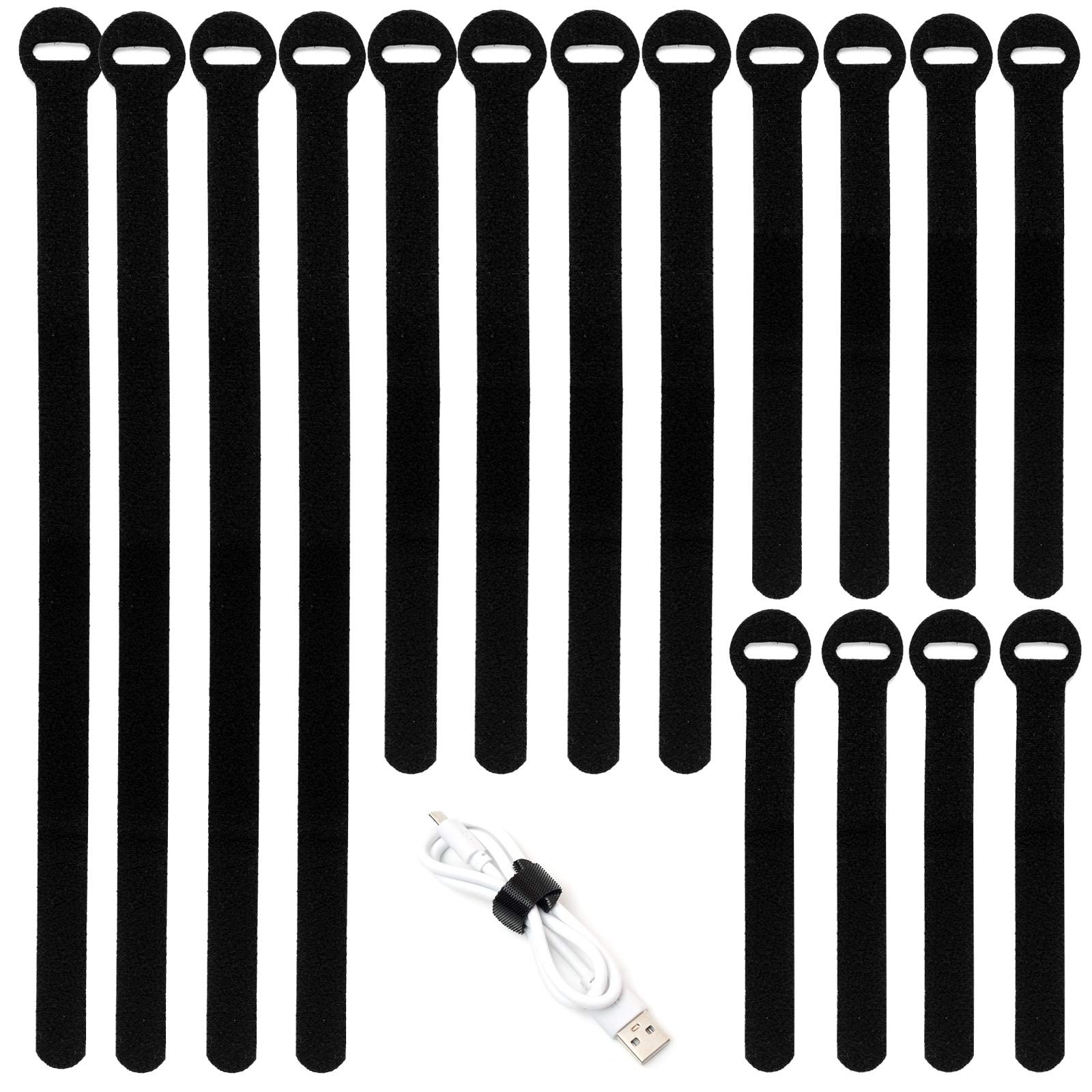 150PCS Reusable Cable Ties - 4+6+8+10inch Multi-Purpose Cable management Hook...