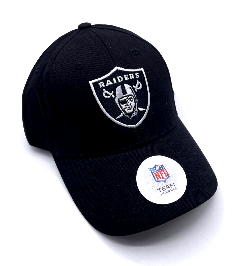 LAS VEGAS RAIDERS BLACK ADJUSTABLE HAT MVP AUTHENTIC NFL FOOTBALL TEAM CAP NEW